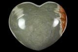 Wide, Polychrome Jasper Heart - Madagascar #118617-1
